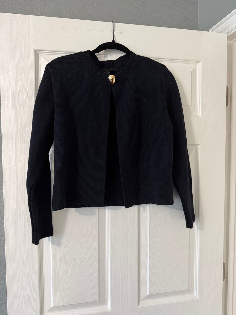 Zara Navy Ribbed Knit Sweater